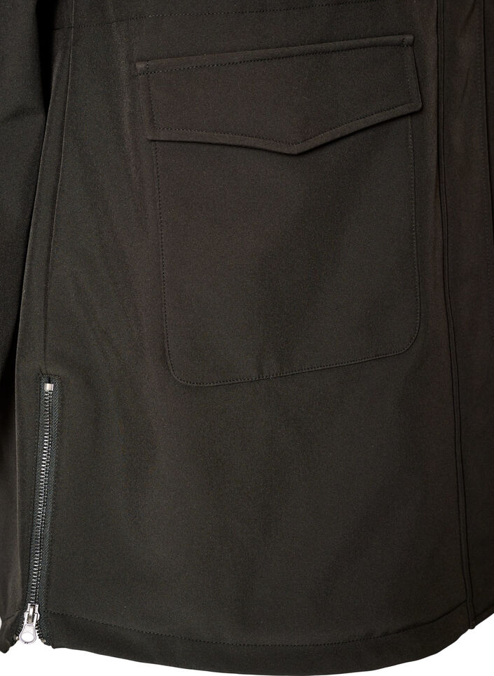Veste softshell r&eacute;sistante &agrave; l'eau avec doublure matelass&eacute;e, Noir, Packshot image number 1