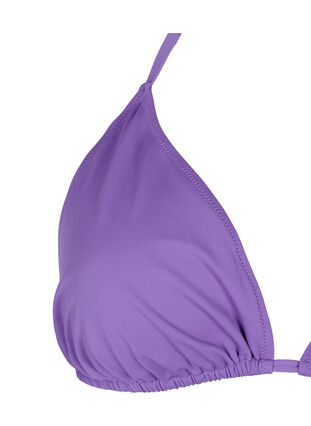 Soutien-gorge de bikini triangle uni, Royal Lilac, Packshot image number 2