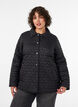 Veste l&eacute;g&egrave;rement matelass&eacute;e &agrave; surpiq&ucirc;res d&eacute;coratives, Noir, Model image number 0