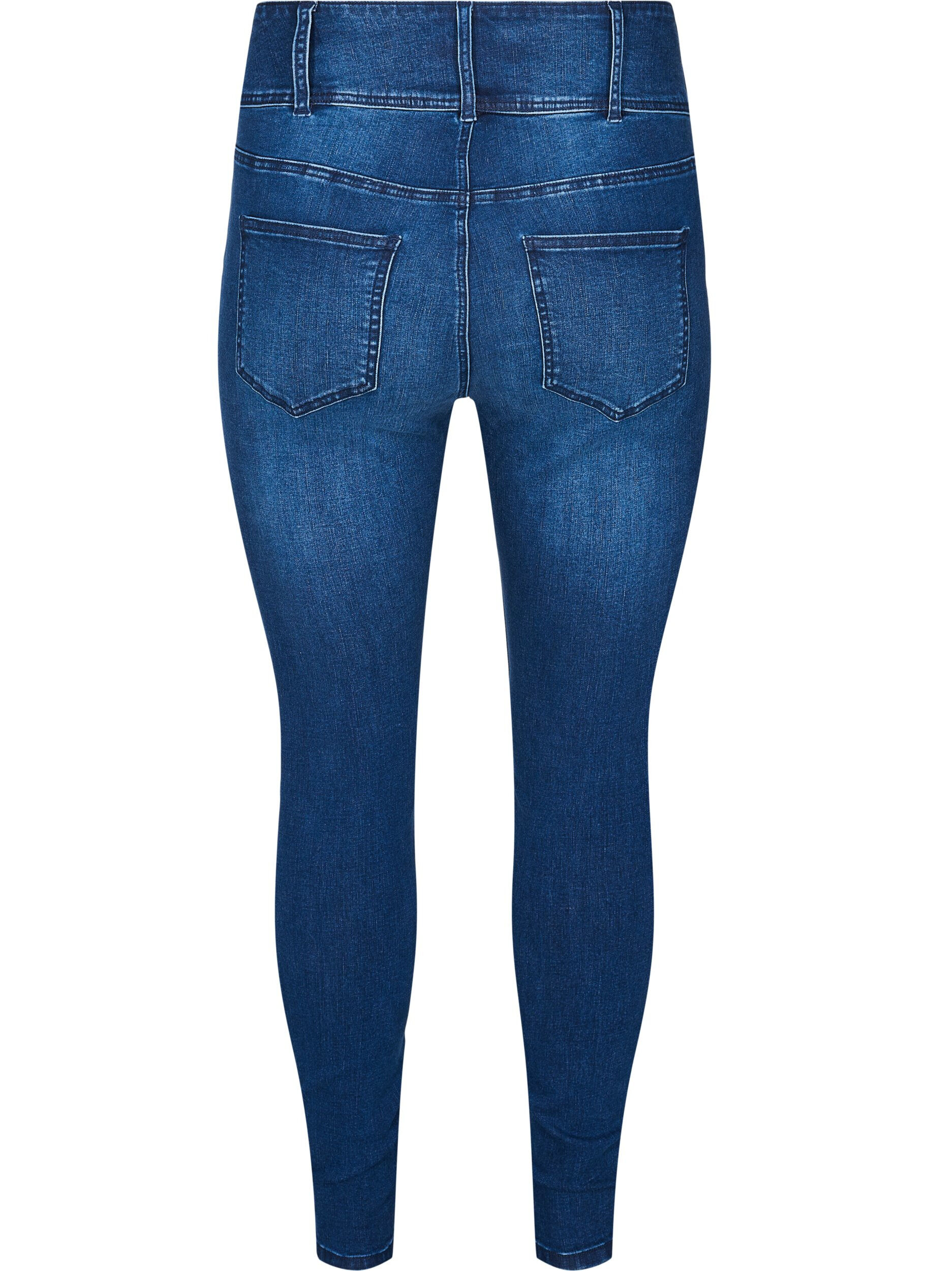 Zizzi Jean Bea super slim avec taille extra haute, Bleu, Packshot image number 1