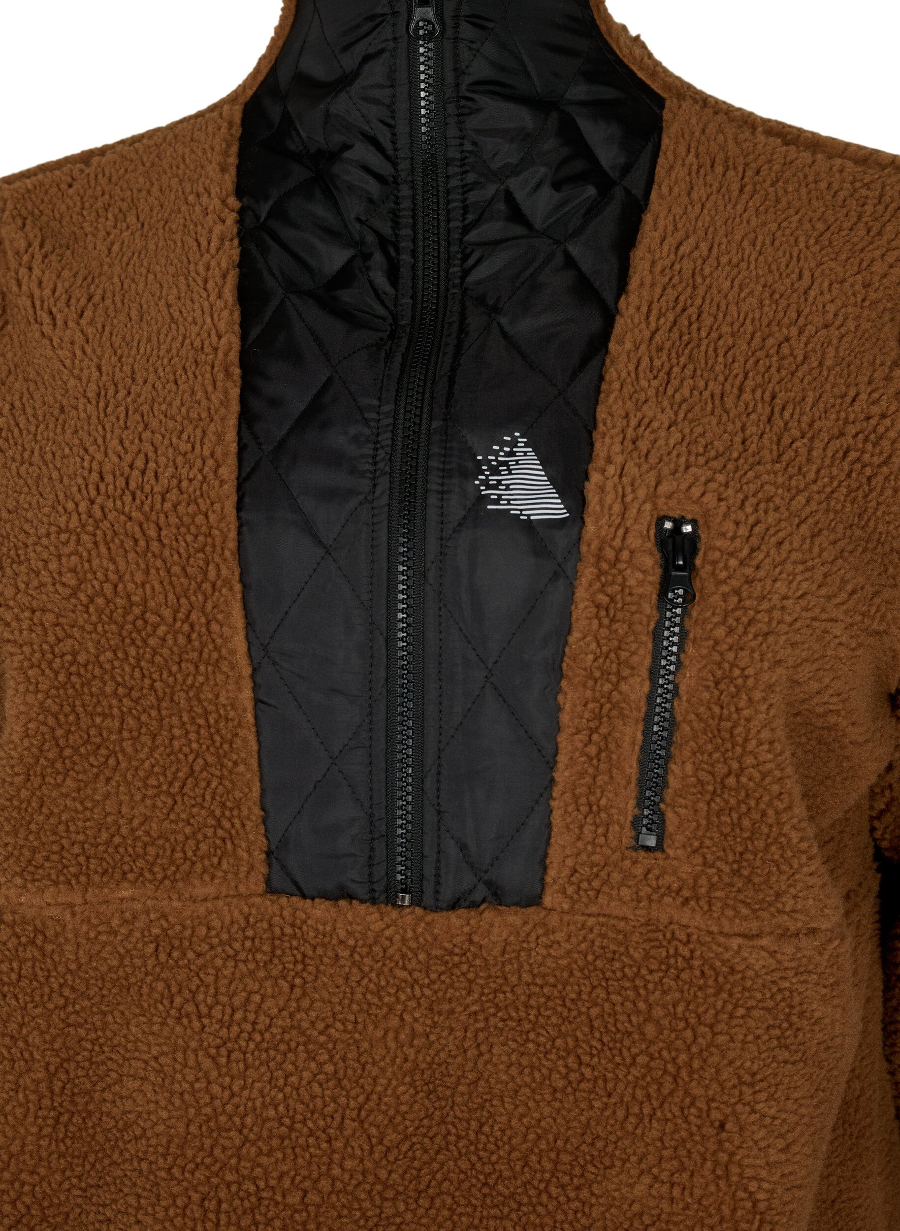 Zizzi Anorak teddy avec col montant et fermeture &agrave; glissi&egrave;re, Partridge ASS, Packshot image number 2