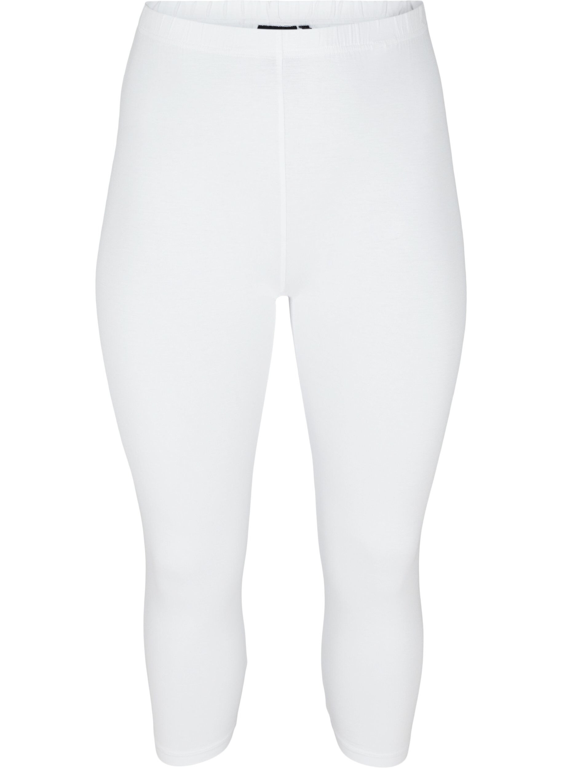Zizzi Legging 3/4 basique, Bright White, Packshot image number 0