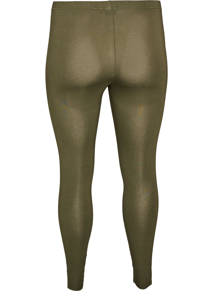 Leggings basiques en viscose, Vert Kaki, Packshot image number 1