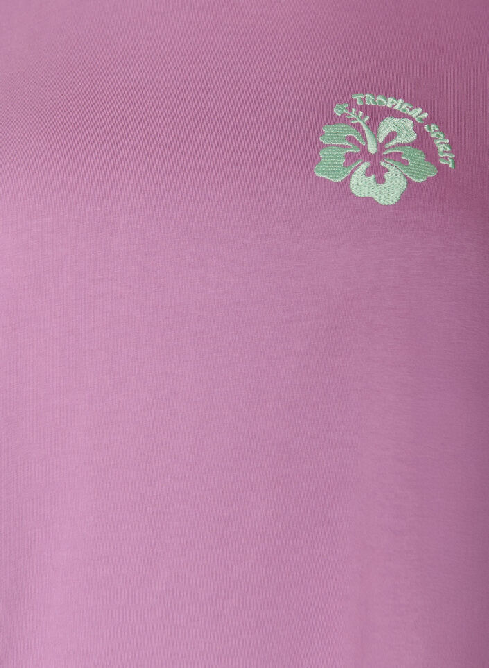 T-shirt en coton biologique avec impression au dos, Rose, Packshot image number 2