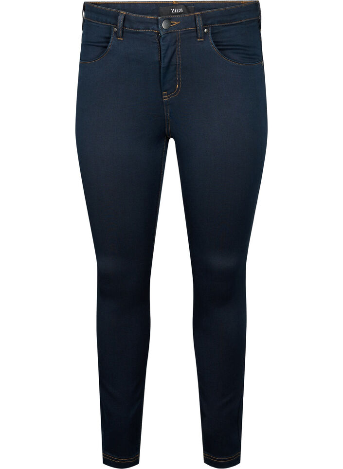 Jean Amy super slim &agrave; taille haute, Tobacco Un, Packshot image number 0