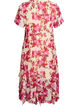 Robe florale en mousseline avec volants et col en V, 9990, Packshot image number 1