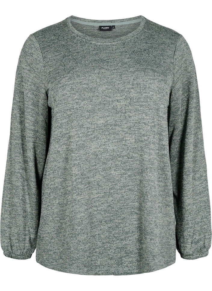 FLASH - Chemisier en jersey à manches longues, Vert, Packshot image number 0