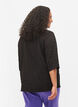 Blouse avec encolure haute et manches 3/4, Black, Model image number 1
