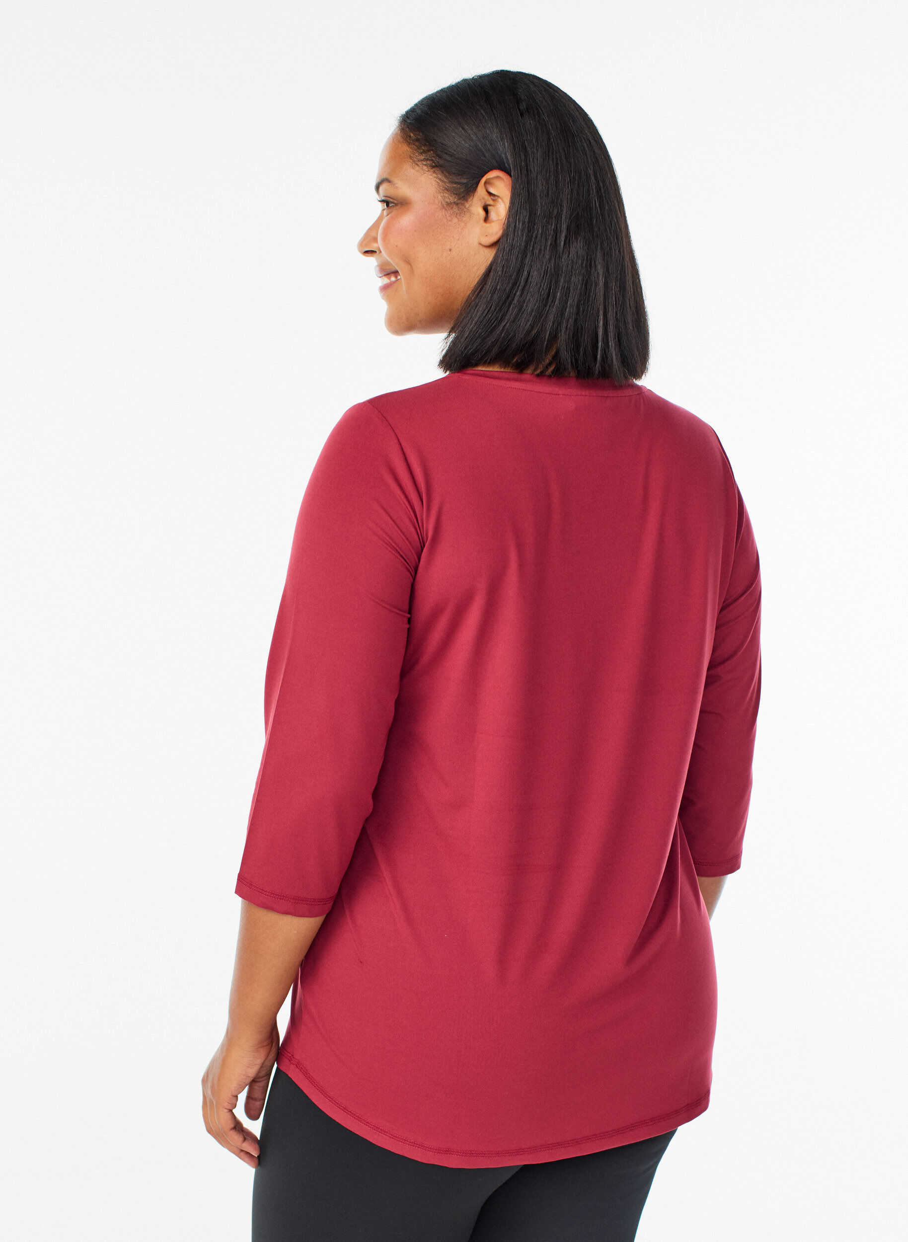 ZizziHaut de sport &agrave; manches 3/4, Rouge, Model image number 2