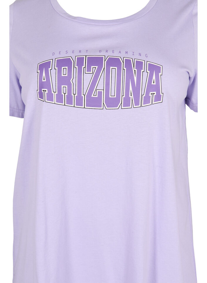 T-shirt en coton avec imprimé, Lavender ARIZONA, Packshot image number 2
