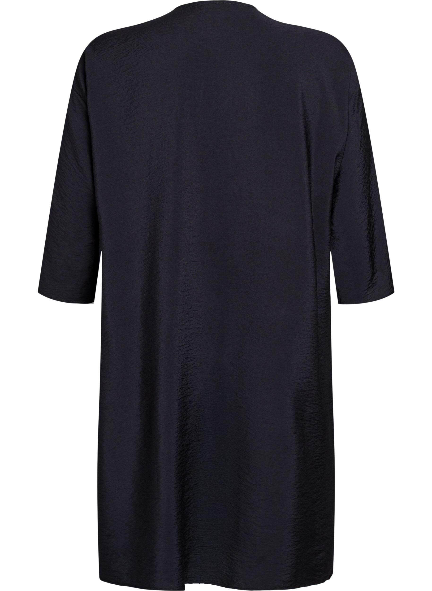 Zizzi Kimono en viscose avec manches 3/4, Noir, Packshot image number 1