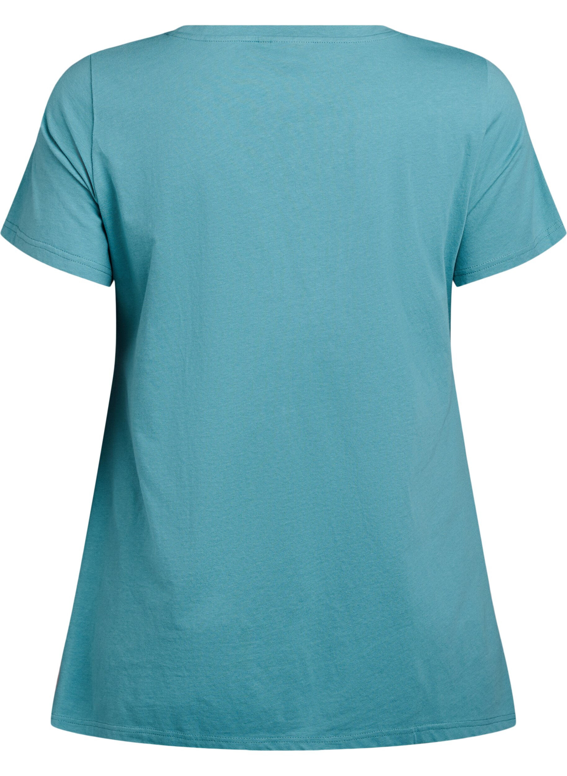 ZizziT-shirt &agrave; col rond et coupe &eacute;vas&eacute;e, Vert, Packshot image number 1