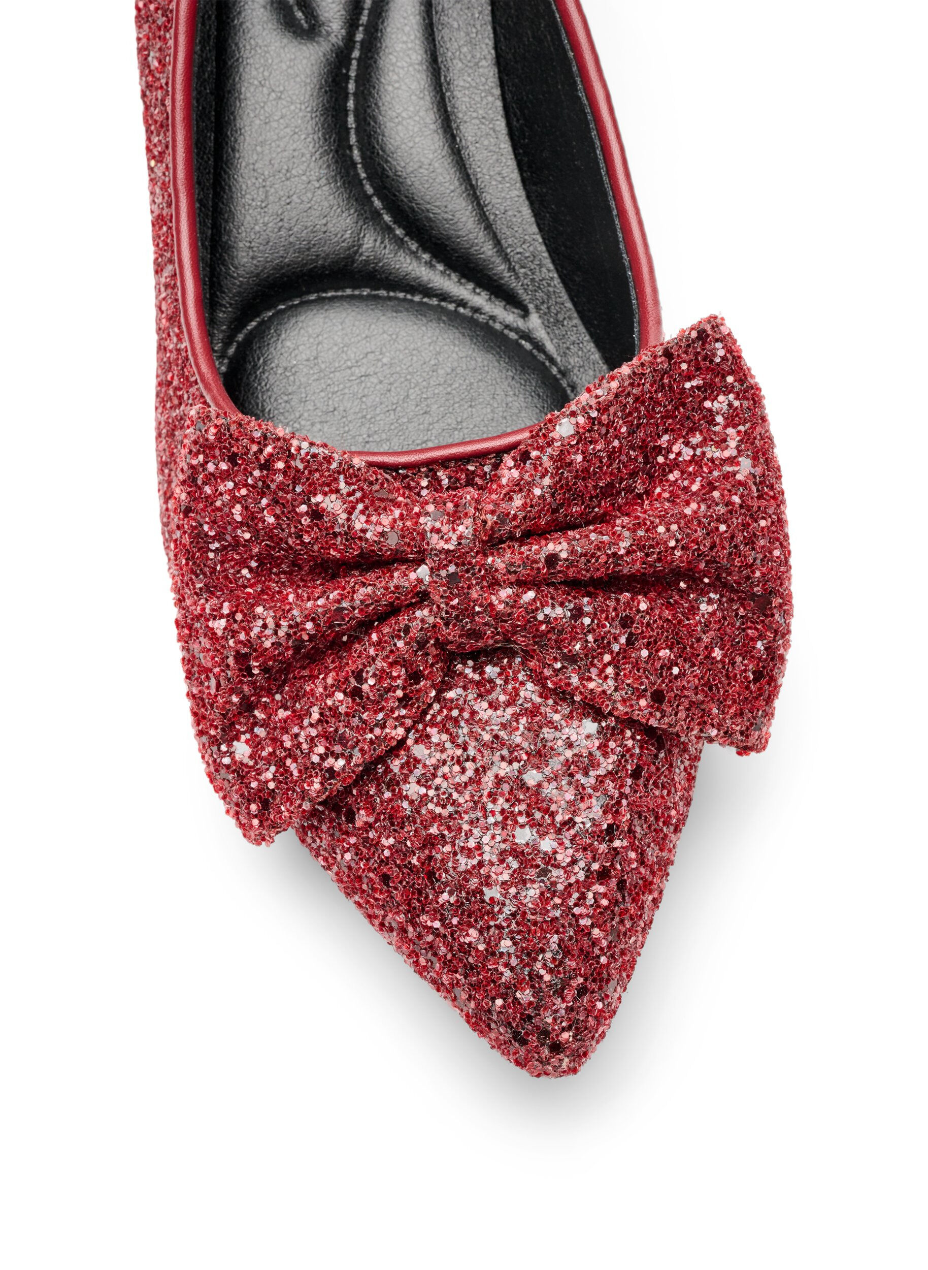 ZizziEscarpin &agrave; paillettes avec n&oelig;ud, Bordeaux, Packshot image number 3