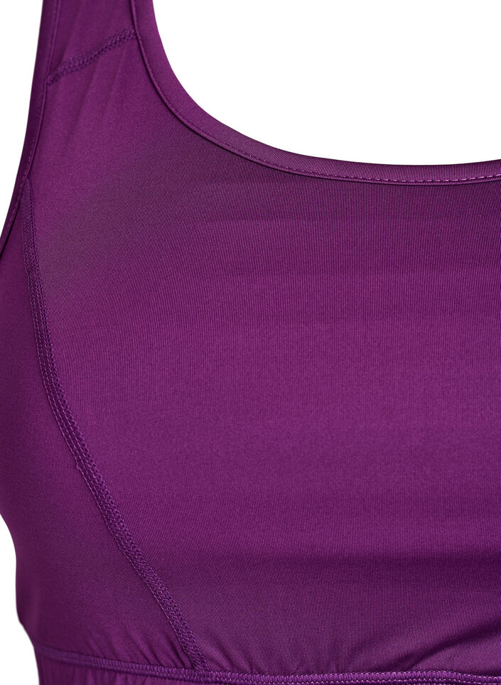 Brassière de sport avec dos nageur, Violet, Packshot image number 2