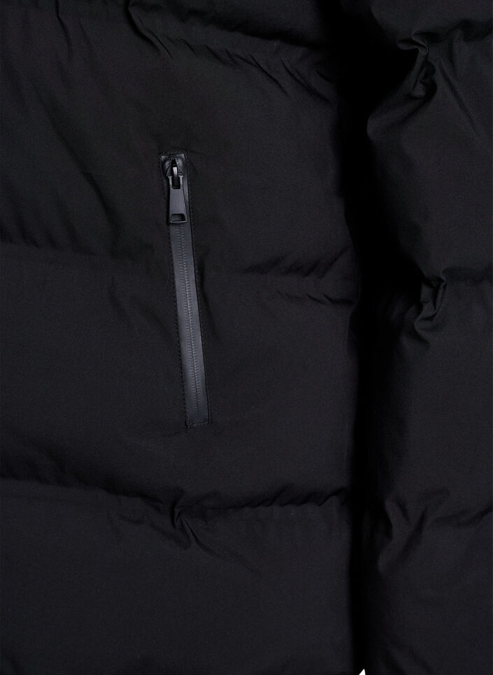 Doudoune courte avec capuche amovible, Noir, Packshot image number 3