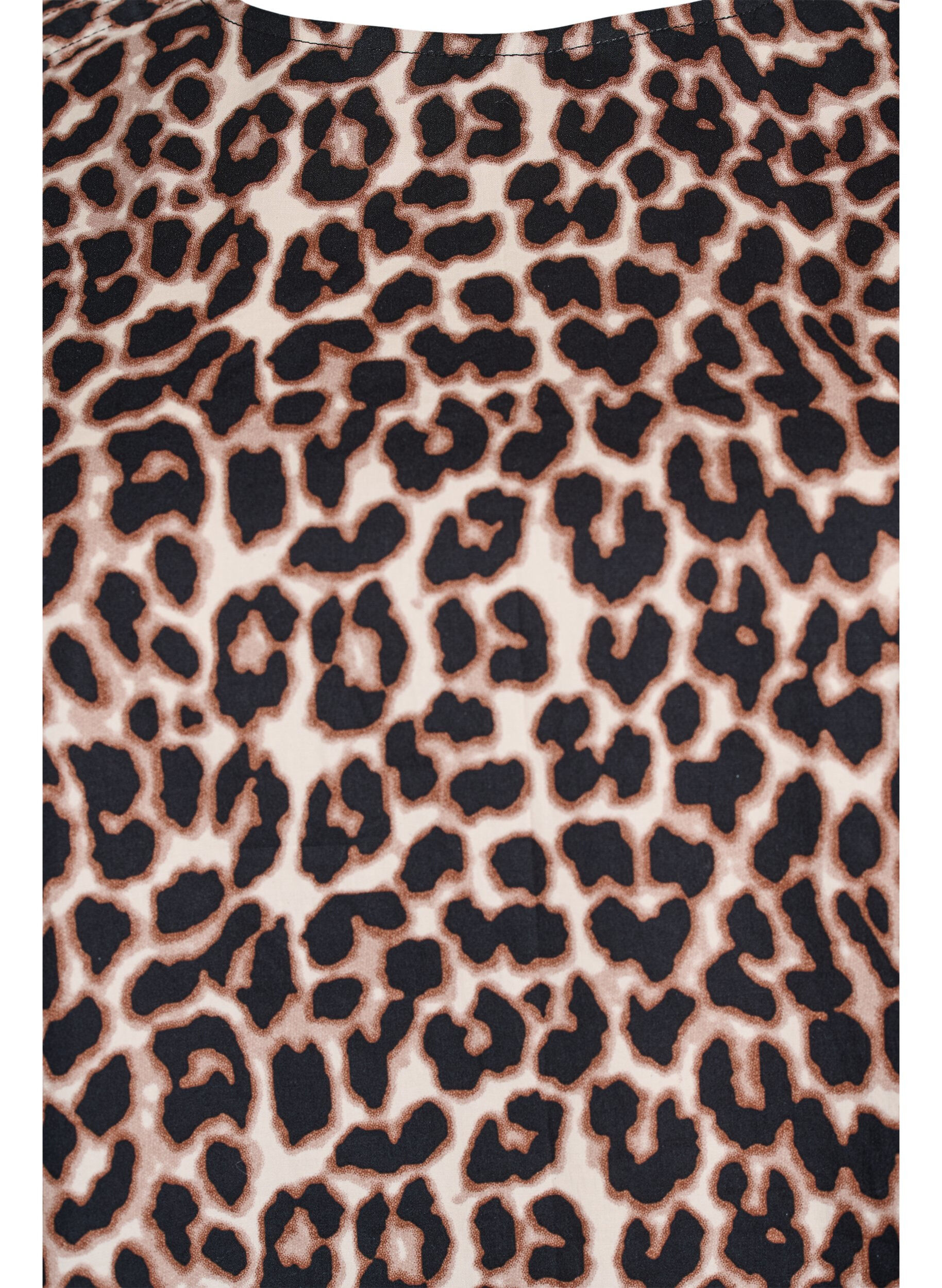 Zizzi Blouse avec surpiq&ucirc;res et manches 3/4, Marron, Packshot image number 2