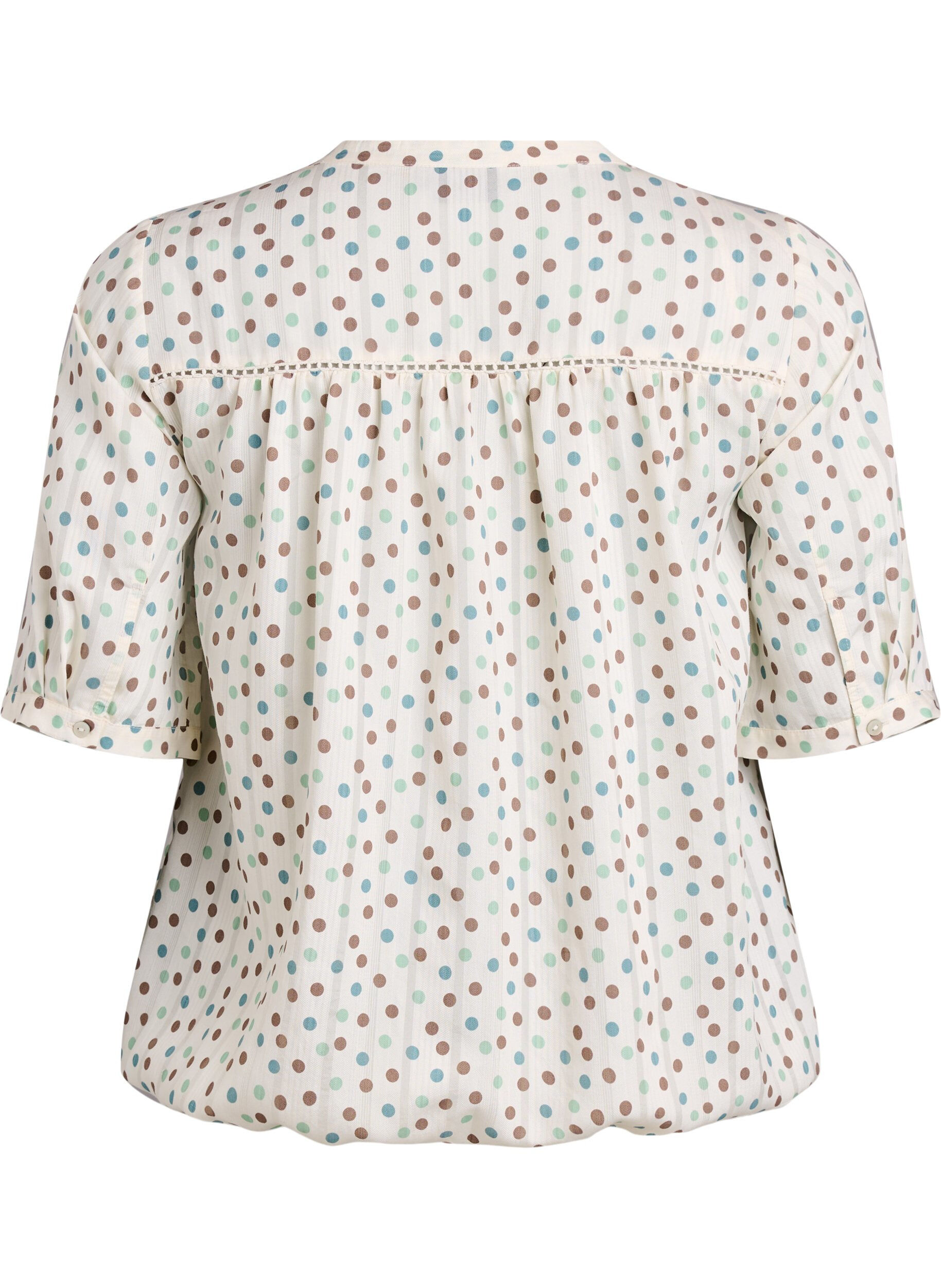 ZizziBlouse imprim&eacute;e &agrave; manches 1/2, Blanc, Packshot image number 1