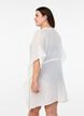 Poncho de plage à nouer à la taille, Blanc, Model image number 2