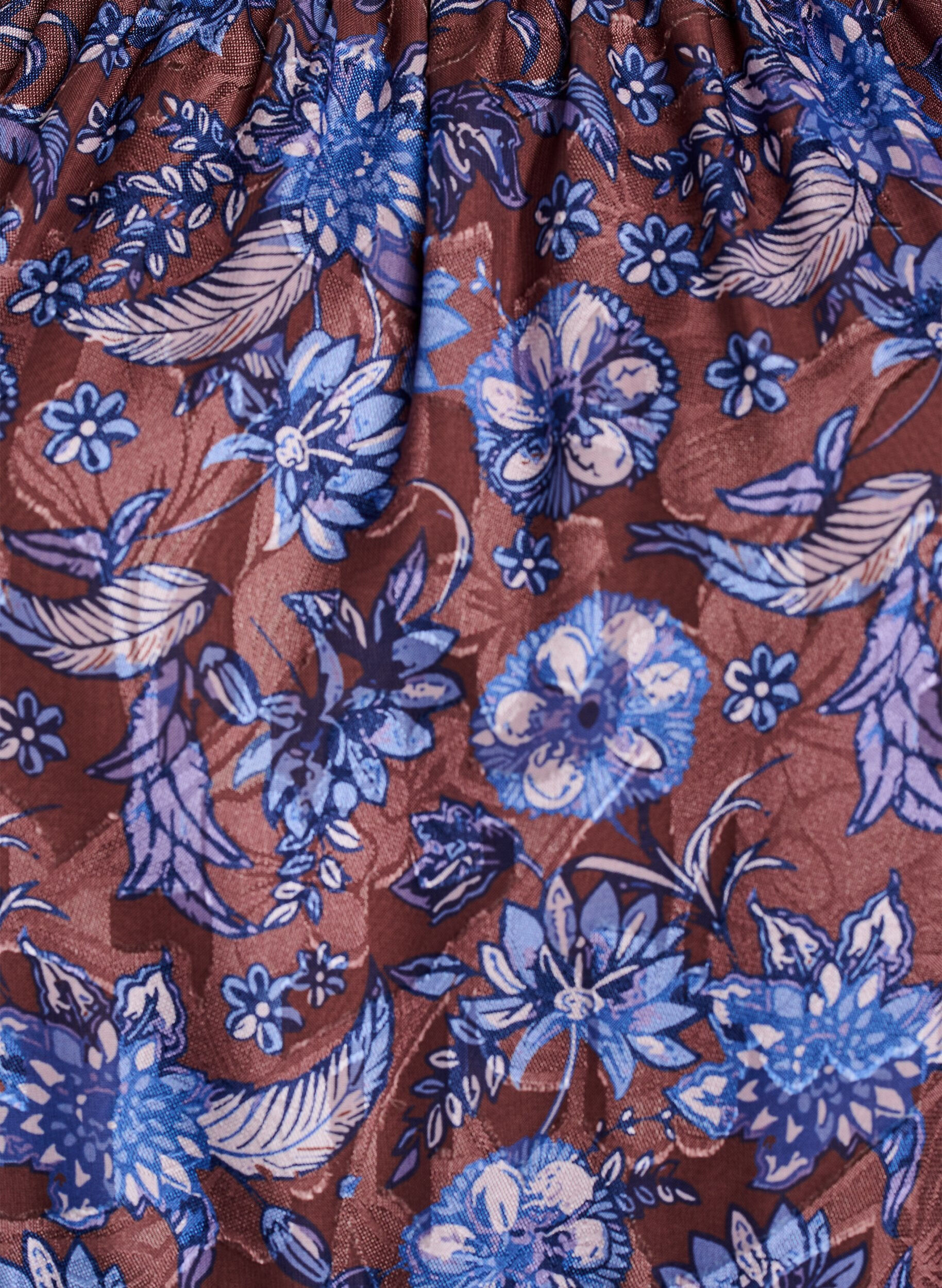 ZizziBlouse fleurie avec manches &agrave; volants, Marron, Packshot image number 2