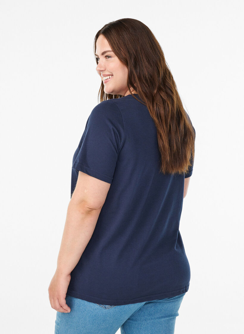 FLASH - T-shirt imprim&eacute;, Bleu, Model image number 2