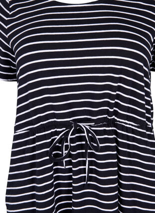 Tunique à manches courtes en coton, Black Stripe, Packshot image number 2