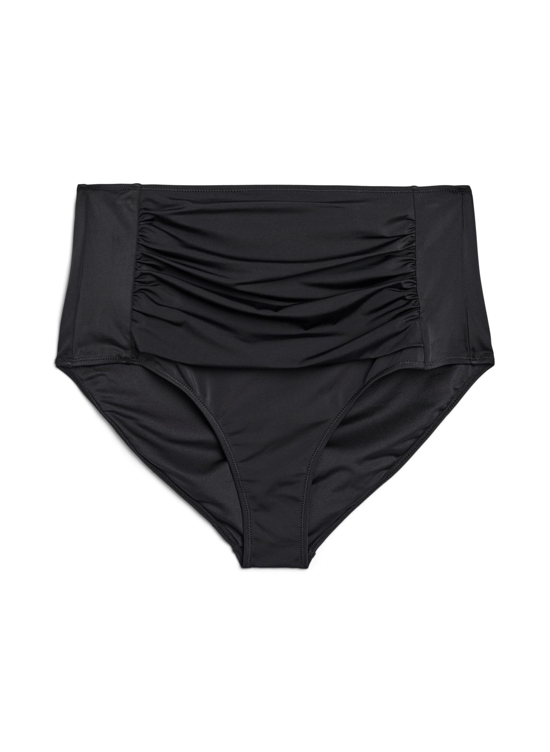 Zizzi Bas de bikini &agrave; taille haute, Noir, Packshot image number 0