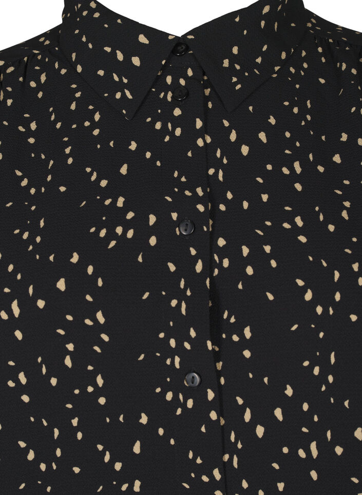 Chemise à pois avec col, Black w. Dot AOP, Packshot image number 2