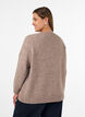 Blouse en maille avec strass et clous, Beige, Model image number 2