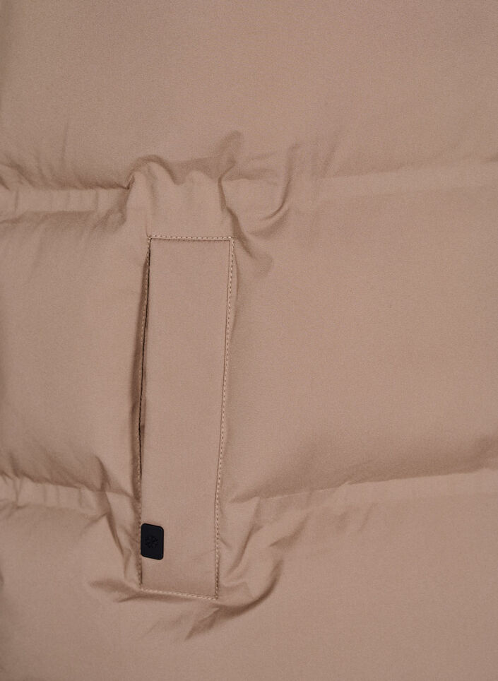 Doudoune sans manches courte avec col montant, Marron, Packshot image number 3