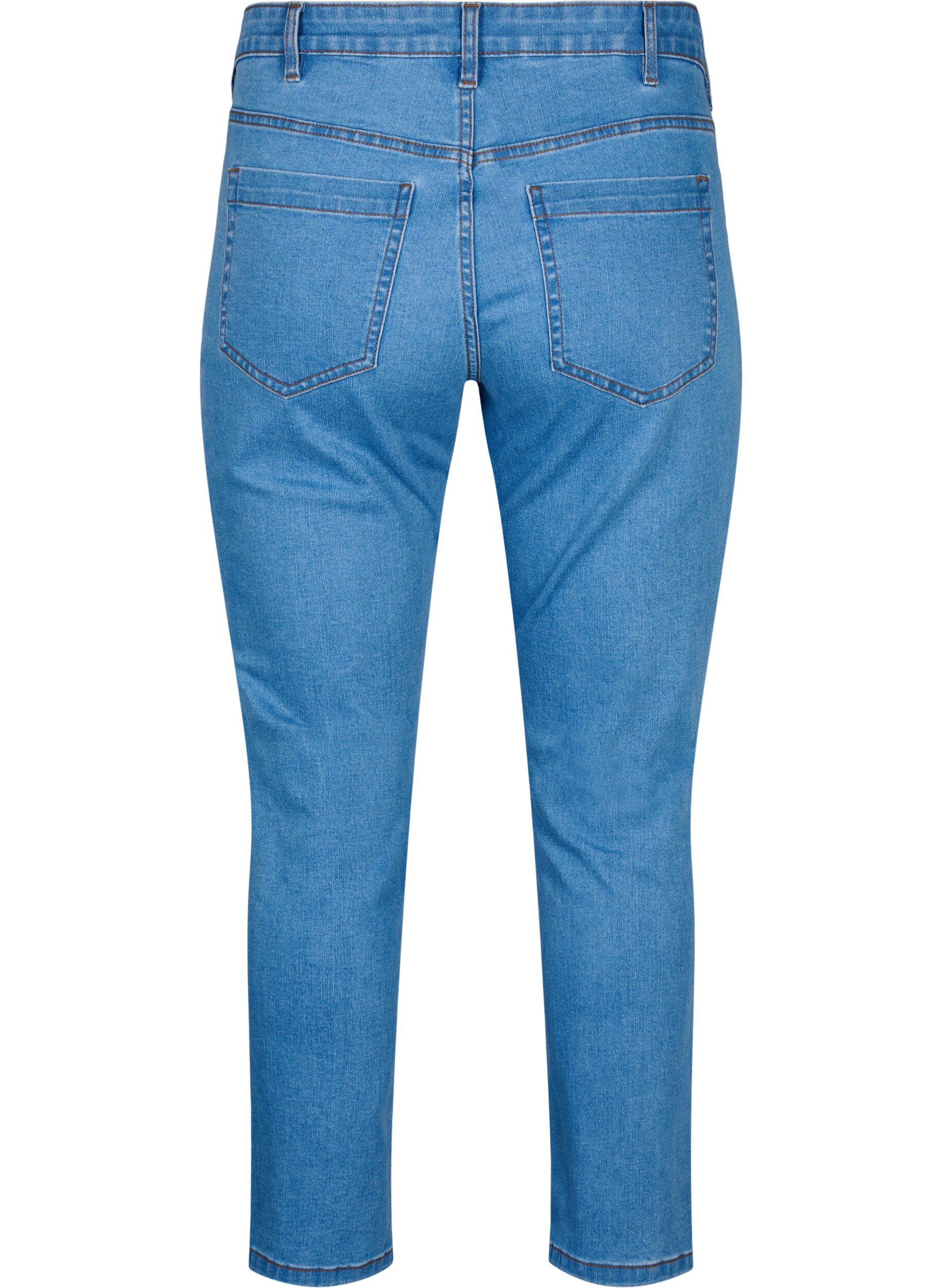 Zizzi Emily jeans coupe slim avec des perles, Light Blue, Packshot image number 1