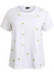 T-shirt en coton biologique avec motifs brodés, Blanc, Packshot image number 0