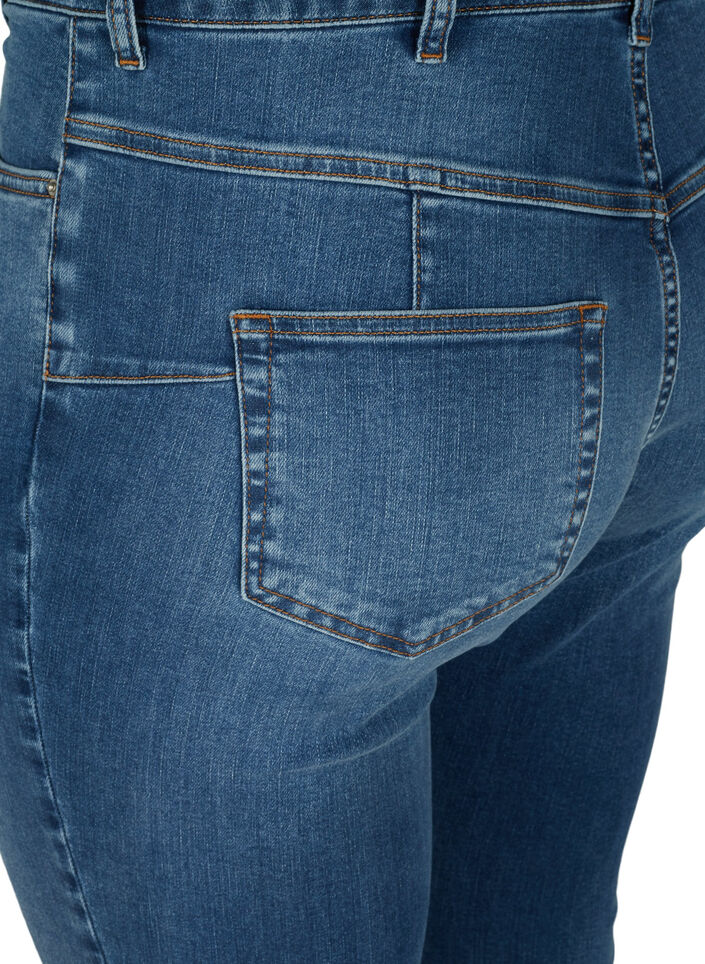 Jean Amy taille haute avec push up, Blue denim, Packshot image number 3