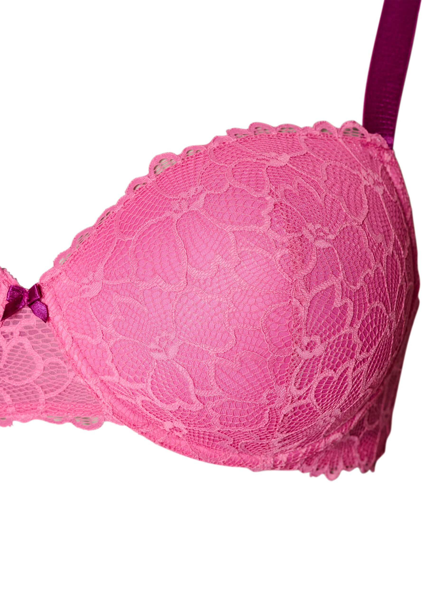 ZizziSoutien-gorge avec dentelle et bonnets coqu&eacute;s, Rose, Packshot image number 2