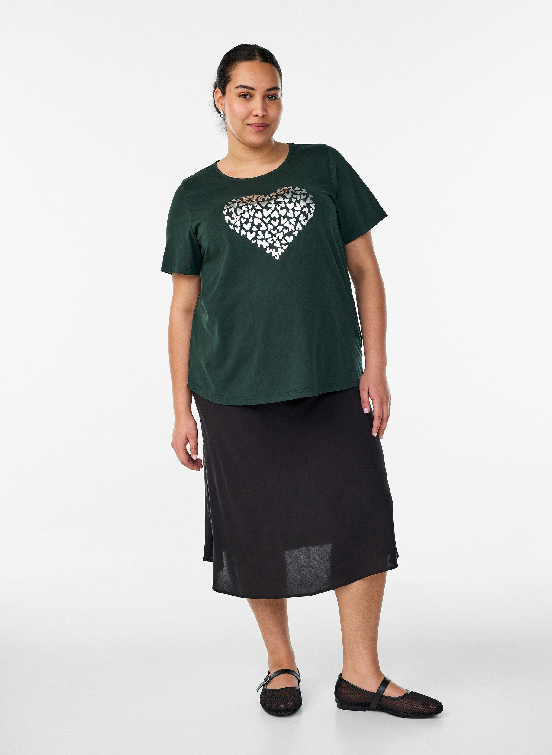 ZizziT-shirt imprim&eacute;, Vert, Model image number 1