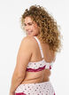 Soutien-gorge coqu&eacute; &agrave; imprim&eacute; floral et dentelle, Rose, Model image number 2