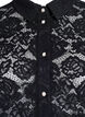 Chemisier en dentelle avec boutons perl&eacute;s, Noir, Packshot image number 2