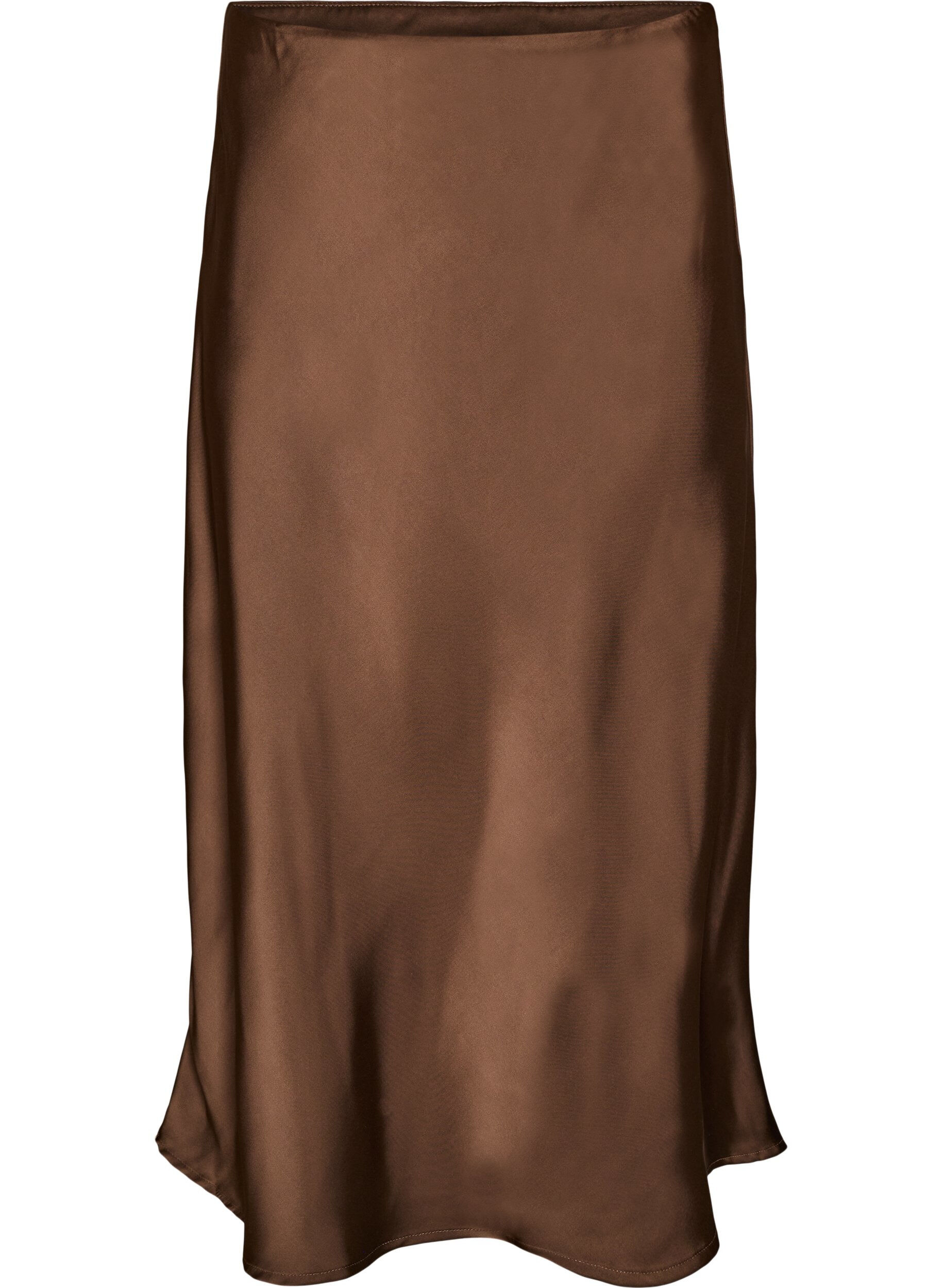 ZizziJupe midi en satin, Marron, Packshot image number 0