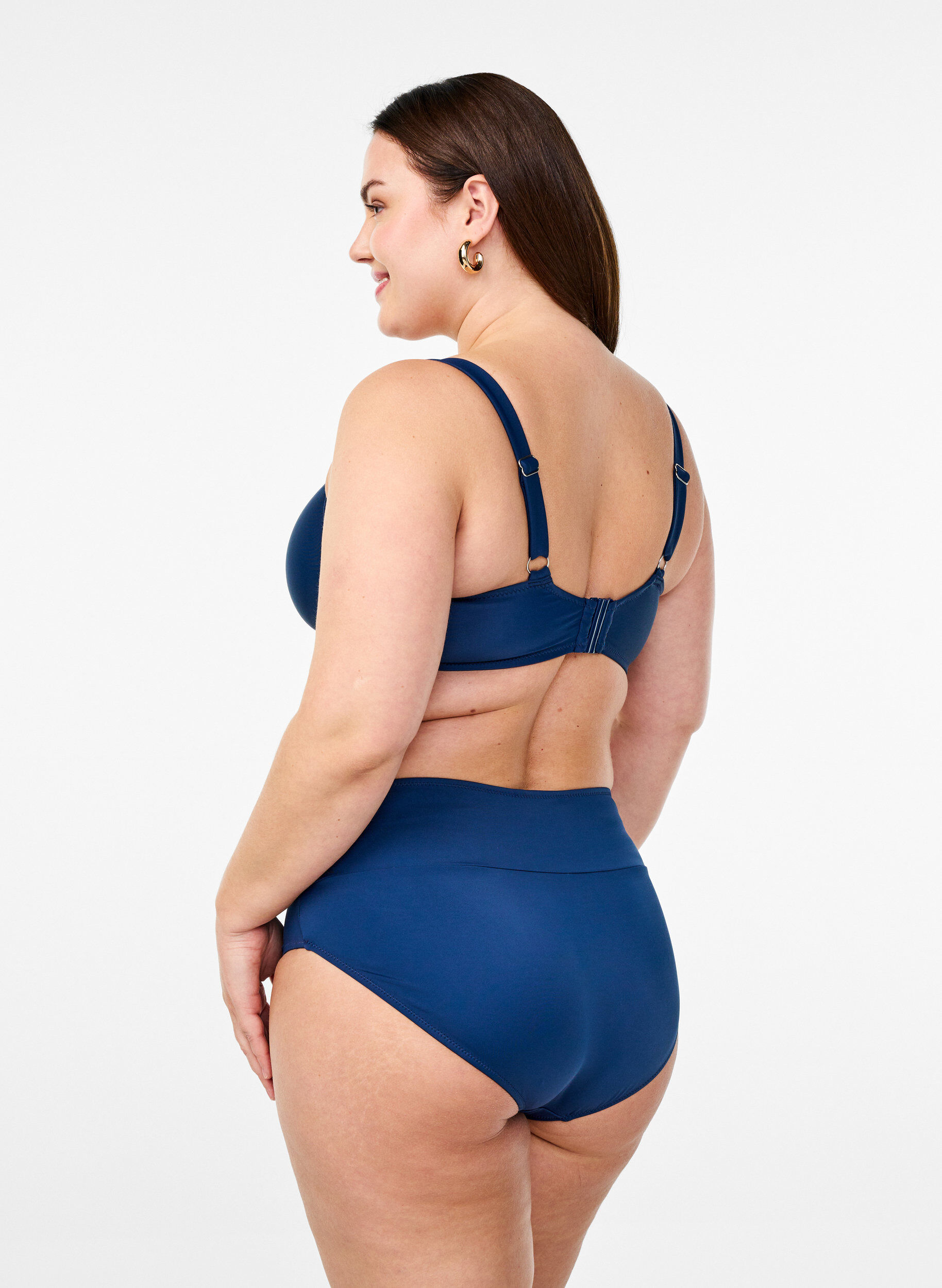 ZizziBas de bikini avec d&eacute;tails cache-c&oelig;ur, Bleu, Model image number 1