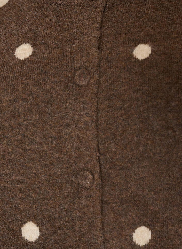 Cardigan &agrave; pois, Marron, Packshot image number 2
