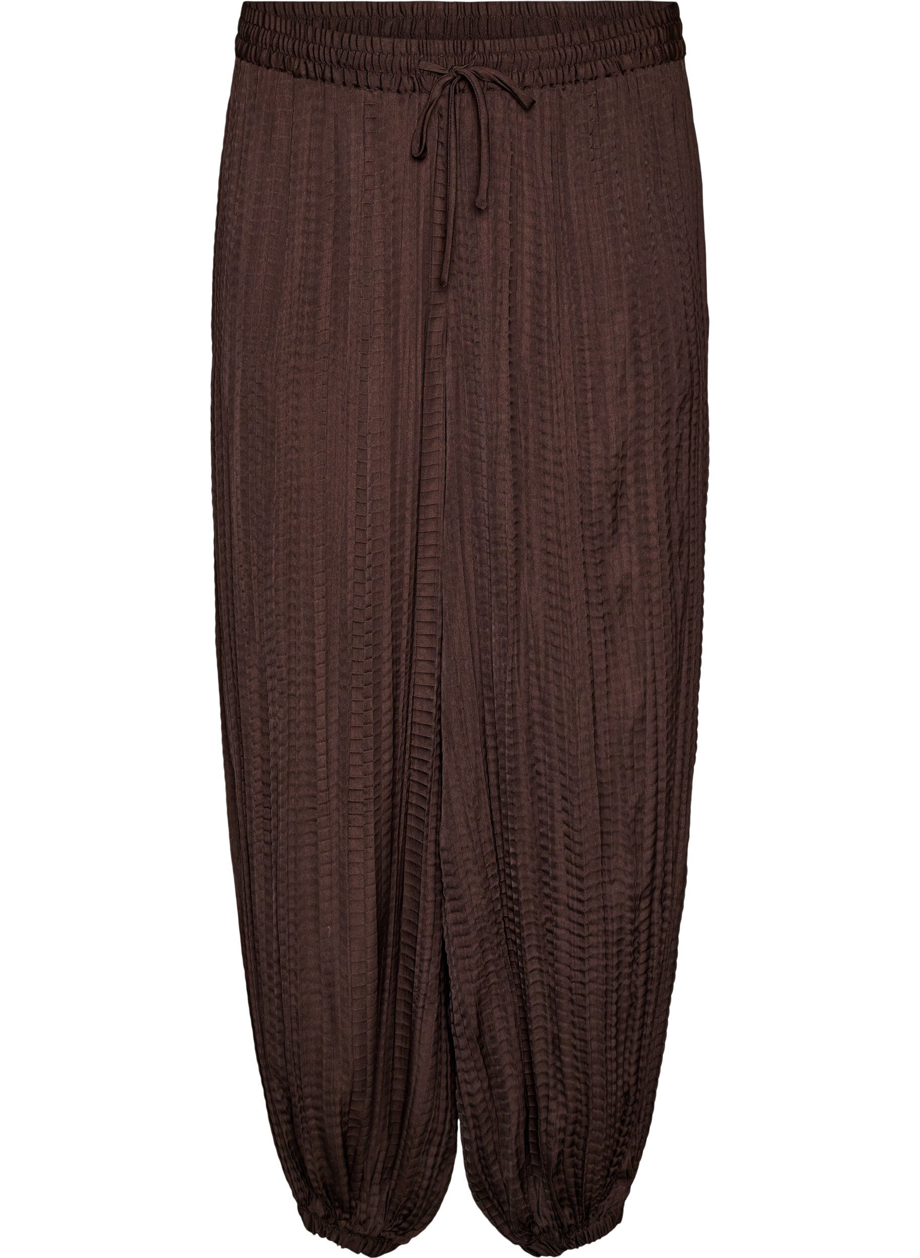 Pantalon ballon textur&eacute; avec ceinture &eacute;lastique