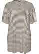 Chemise de nuit &agrave; rayures en jersey de viscose, Vanille, Packshot image number 0
