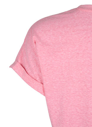 T-shirt mélangé à manches courtes, Strawberry Pink Mel., Packshot image number 3