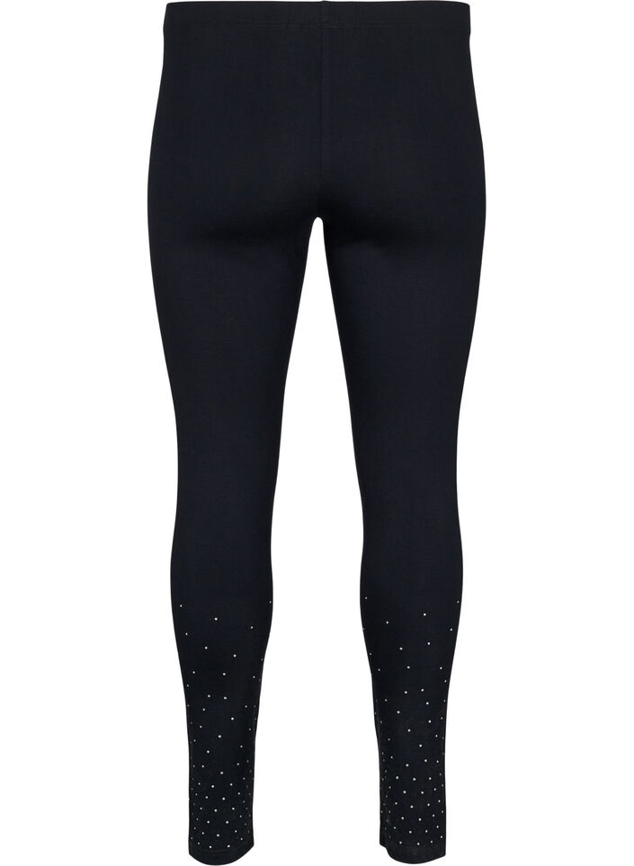 Leggings en viscose à pois, Black, Packshot image number 1
