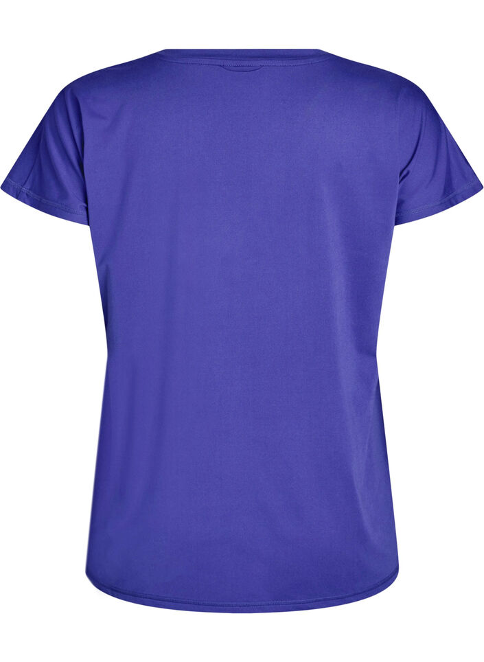 T-shirt d&rsquo;entra&icirc;nement ample avec col en V, Violet, Packshot image number 1