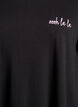 Chemise de nuit &agrave; manches longues en coton bio, Noir, Packshot image number 2