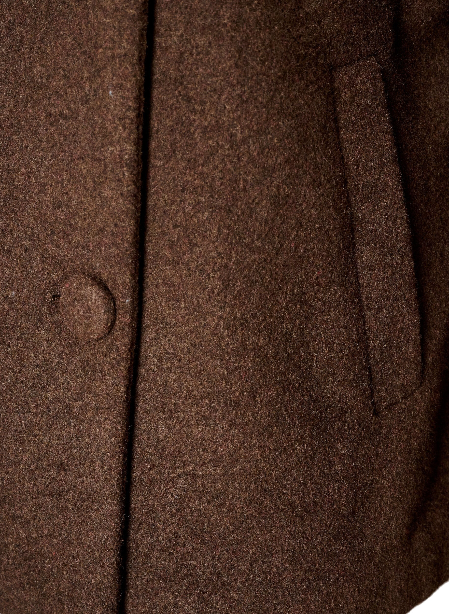 ZizziVeste courte avec boutonnage asym&eacute;trique, Marron, Packshot image number 3