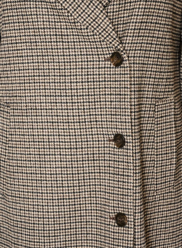 Manteau mi-long &agrave; carreaux, Marron, Packshot image number 2