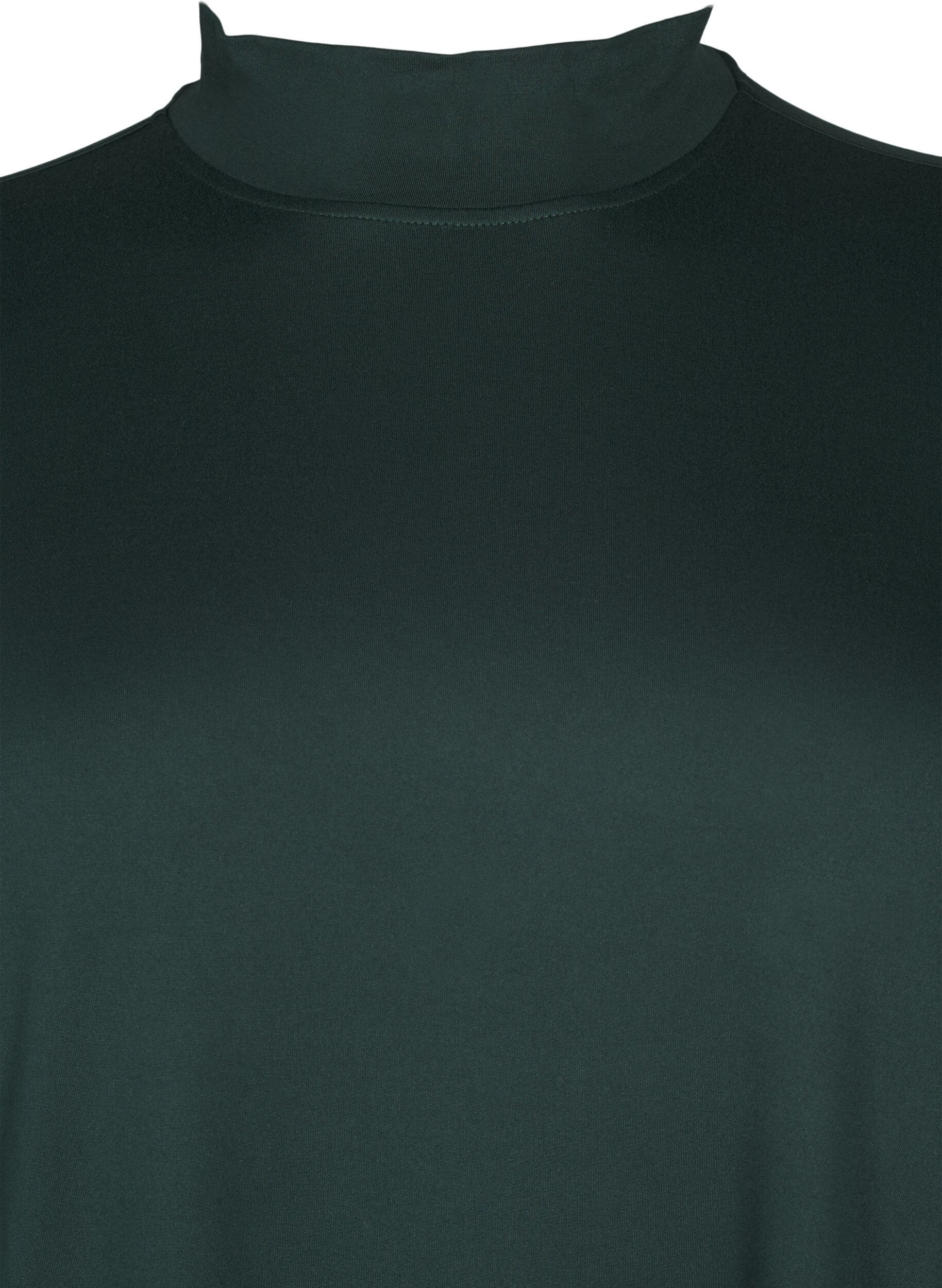 Zizzi FLASH - Robe &agrave; manches longues avec col roul&eacute;, Vert fonc&eacute;, Packshot image number 2