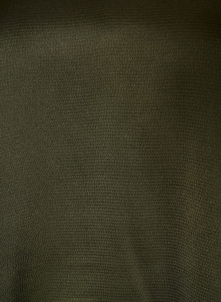 Blouse avec col de chemise et col en V, Vert fonc&eacute;, Packshot image number 2