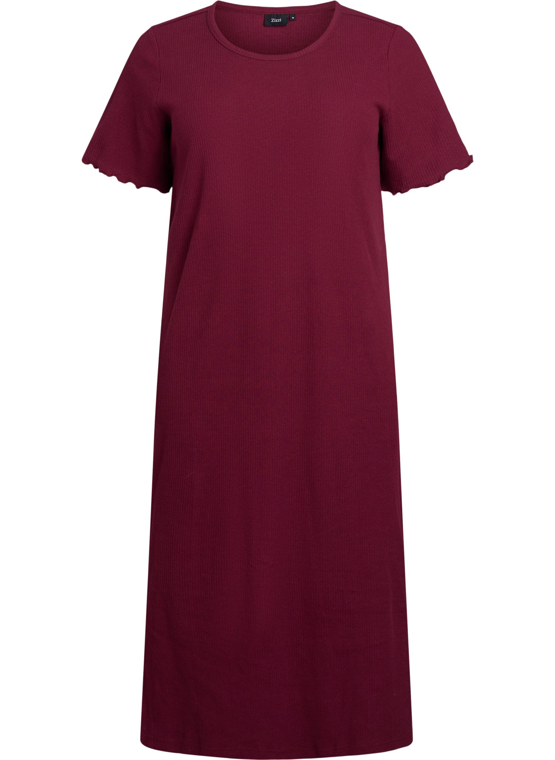 Robe maxi en jersey avec manches courtes